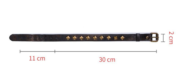 Leather Rivet Slave Collar Bronze   Necklace Collars & Leashes