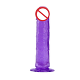 Colourful Realistic Jelly Dildo Deep Throat Training Suction Cup Base