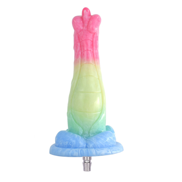 Colourful Rainbow Big Dildo Vac U Lock Attachments For Automatic Sex Machine Sex Machine Attachments