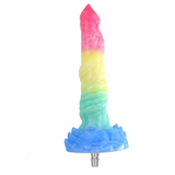 Colourful Rainbow Big Dildo Vac U Lock Attachments For Automatic Sex Machine Sex Machine Attachments