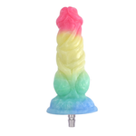 Colourful Rainbow Big Dildo Vac U Lock Attachments For Automatic Sex Machine Sex Machine Attachments