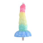 Colourful Rainbow Big Dildo Vac U Lock Attachments For Automatic Sex Machine Sex Machine Attachments