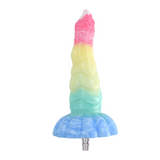 Colourful Rainbow Big Dildo Vac U Lock Attachments For Automatic Sex Machine Sex Machine Attachments