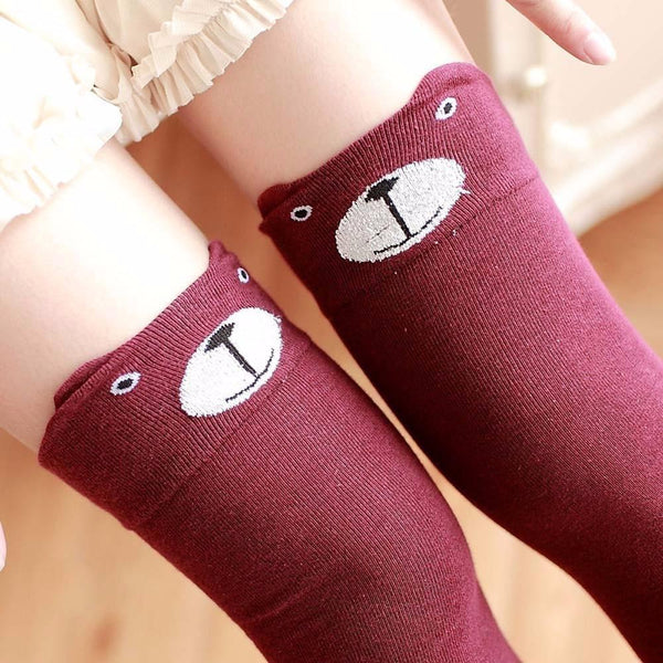 Cotton Animal Thigh Highs Knee Socks