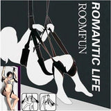 Couple Use Door Swing Arm Leg Bandage Adjustable Erotic Restraint Strap Yoga Fitness Resistance Bands Hanging Belt Black