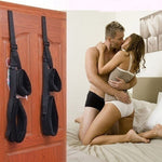 Couple Use Door Swing Arm Leg Bandage Adjustable Erotic Restraint Strap Yoga Fitness Resistance Bands Hanging Belt Black