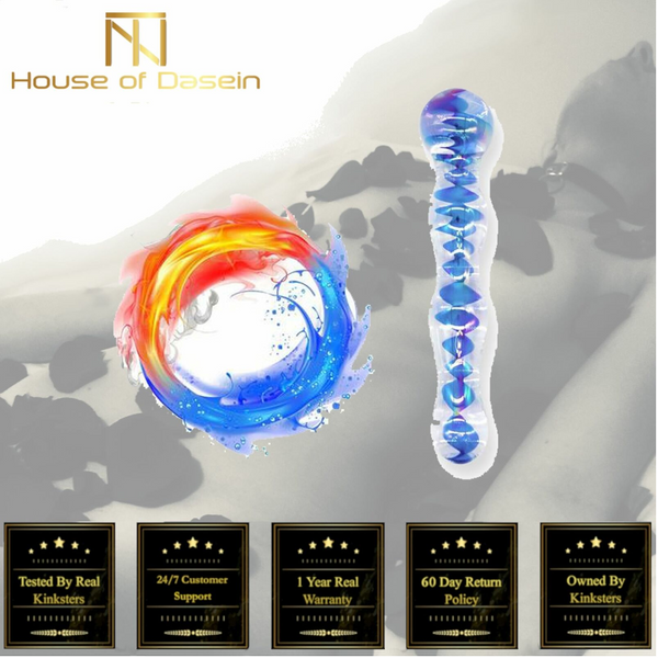 Crystal Glass Dildo Long Butt Plug Waterproof Colourful Anal Beads Non Vibrating Butt Plugs