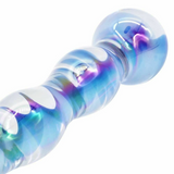 Crystal Glass Dildo Long Butt Plug Waterproof Colourful Anal Beads