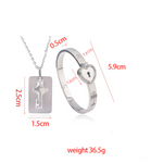 Cuffed Locking Bracelet And Key Pendant Necklace Lockable Heart Bdsm Jewellery