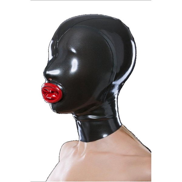 Latex Mouth Condom Rubber Hood Mask  Fetish Restraints Hoods