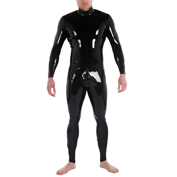Custom Catsuit For Men With Crotch Zipper Latex