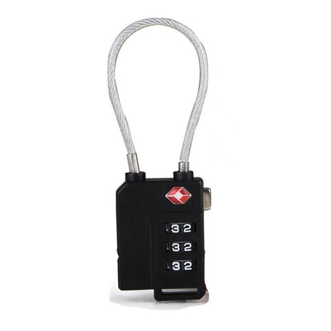 Padlocks 3 Digit Password Steel Wire Security Lock Travel Bag Mini Rope Padlock