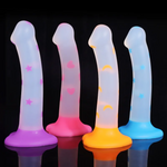 House Of Dasein Cute Jelly Soft Dildo Gspot Masturbator Silicone Luminous Anal Butt Plug Realistic Dildos