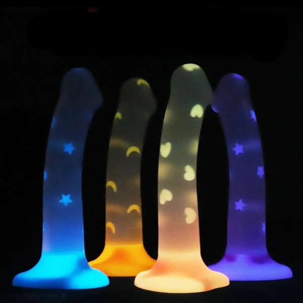 Cute Jelly Soft Dildo Gspot Masturbator Silicone Luminous Anal Butt Plug Realistic Dildos