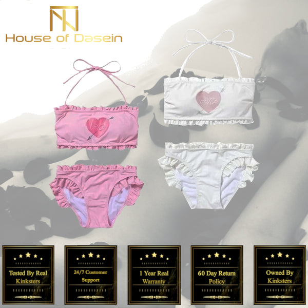 Cute Pink Wire Free Bra And Panties Set Lolita Women Ddlg Bras & Bra Sets