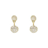 Veile Studios Super Full Inlaid Zircon Mesh Fashionable Temperament For Women Earrings