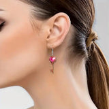 Veile Studios Romantic Key Heart Lock Acrylic Types And B Unisex New Collection Earrings