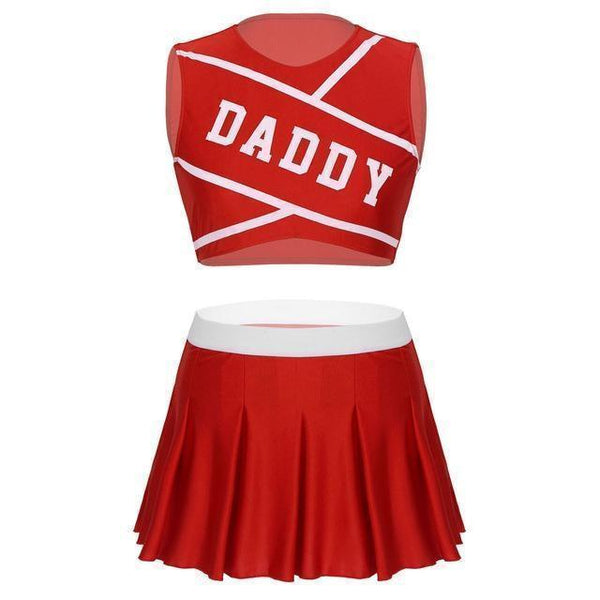 Daddy Cheerleader Crop Top Outfit Ddlg Littles Costume Women's Costumes