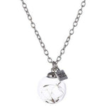 Veile Studios Dandelion Dry Flower Design Fashion Necklace Silver Necklaces & Pendants