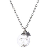 Veile Studios Dandelion Dry Flower Design Fashion Necklace Silver Necklaces & Pendants