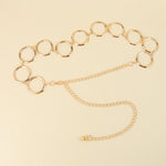 Veile Studios Fashion Circle Metal Waist Chain Belt Women Decorative Dress Hollow Accessories Body Chains