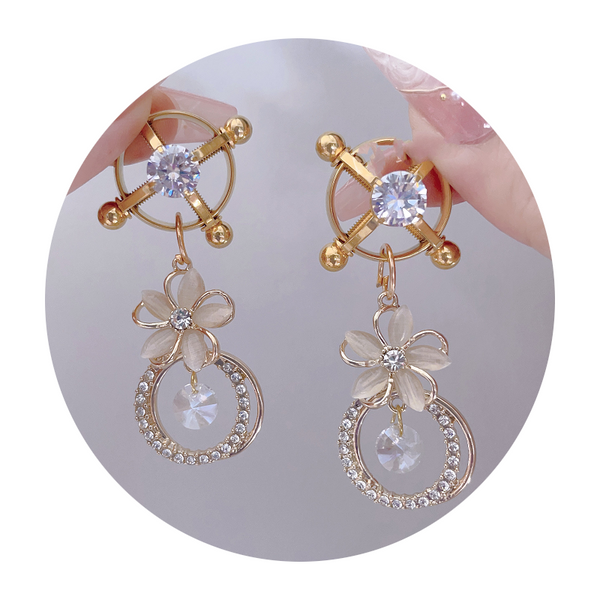 Diamond Pearl Advanced Nipple Clamp Training Abuse Toy Female Male Unisex Nipple & Clitoral Toys