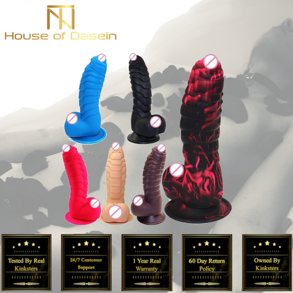 Dinosaur Scales Dildo With Suction Cup Monster Dong  And Balls Masturbation Realistic Dildos