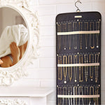 Veile Studios Double Sided Hanging Jewelry Display Organizer Storage Roll With Hook Jewellery Holders & Organisers