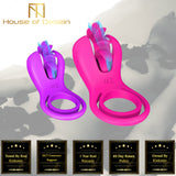 Double Penis Ring Spinning Oral Sex Licking 10 Speeds For Couples Cock Vibrator