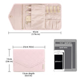 Veile Studios Jewelry Foldable Case Blue Small Portable For Journey Earrings Rings And Brooches Storage Bag Jewellery Holders & Organisers