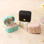 Veile Studios Jewelry Storage Mini Ring Box Portable Organizer Display Travel Gift Case Leather Jewellery Boxes