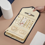 Veile Studios Jewelry Foldable Case Blue Small Portable For Journey Earrings Rings And Brooches Storage Bag Jewellery Holders & Organisers