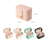 Veile Studios Jewelry Storage Mini Ring Box Portable Organizer Display Travel Gift Case Leather Jewellery Boxes
