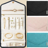 Veile Studios Jewelry Foldable Case Blue Small Portable For Journey Earrings Rings And Brooches Storage Bag Jewellery Holders & Organisers