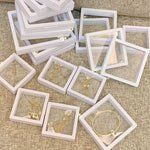 Veile Studios Jewelry Storage 10 Pieces White Set Floating Display Case Holder For Jewellery Holders & Organisers