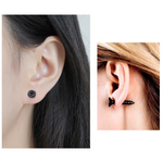 Veile Studios 4 Pairs Stainless Steel Women's Men's Screw Pierced Tunnel Earrings