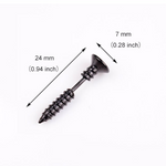 Veile Studios 4 Pairs Stainless Steel Women's Men's Screw Pierced Tunnel Earrings