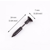 Veile Studios 4 Pairs Stainless Steel Women's Men's Screw Pierced Tunnel Earrings