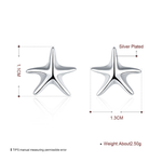 Veile Studios Little Starfish Sterling Silver Earrings