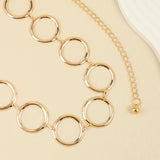 Veile Studios Fashion Circle Metal Waist Chain Belt Women Decorative Dress Hollow Accessories Body Chains