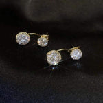 Veile Studios Super Full Inlaid Zircon Mesh Fashionable Temperament For Women Earrings