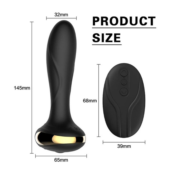 Electric Anal Plug Wireless Remote Control Buttplug Vibrating Dildo Prostate Stimulators