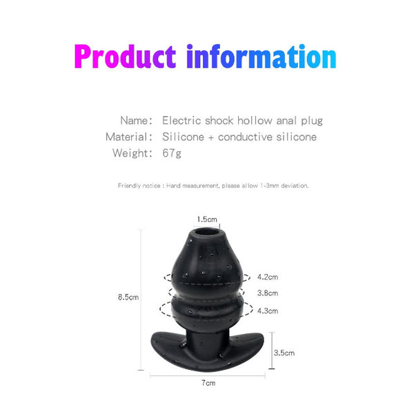 Electric Shock Plug Masturbator Anal Dilator Hollow Peep Hole Electro & Medical Play