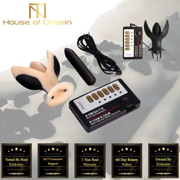 Electro Shock Large Vibrating Butt Plug Anal Dilator   Electro & Medical Play