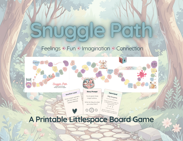 Snuggle Path Printable Littlespace Board Game | Emotions Connection Imagination Ddlg Gift Abdl