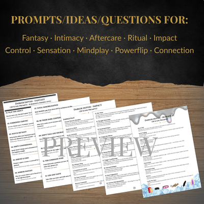 330  Printable Scene Idea Prompts Edge Play Safety Guide Desire & Devotion Expansion Pack Kinky Couples Extreme Dominant Submissive Sex Games