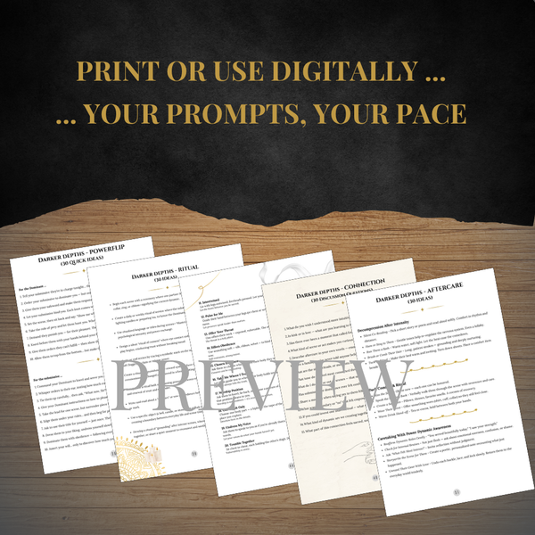 330  Printable Scene Idea Prompts Edge Play Safety Guide Desire & Devotion Expansion Pack Kinky Couples Extreme Dominant Submissive Sex Games