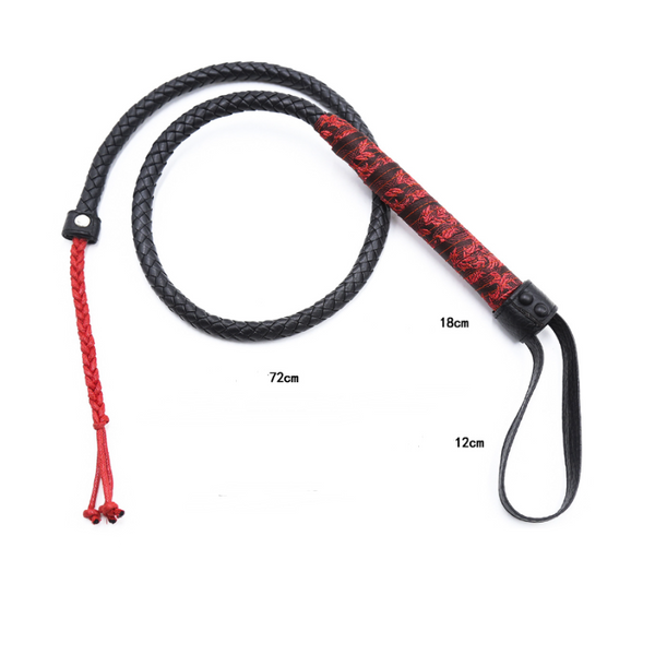 Handwoven Whip Chinese Style Handle Leather Sex Toy Whips