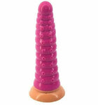 Faak 25Cm9.8Inch Silicone Dildo Butt Plug Brown Sex Toy Anal 5.2Cm Thick Pink