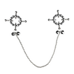 Nipple & Clitoral Toys House Of Dasein Breast Clip Leather Belt Bondage Stainless Steel Nipple Clamp With Chains